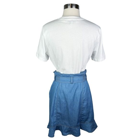 Derek Lam 10 Crosby Hudson Mixed Media Mini-Dress - Size 8 - Picture 6 of 8